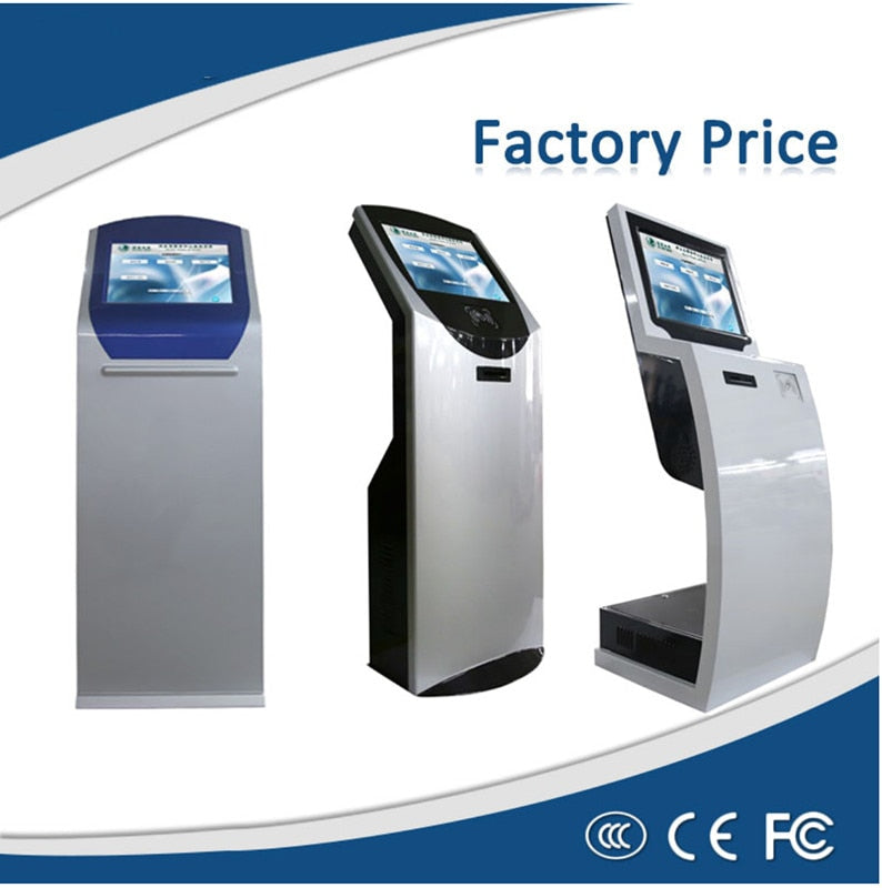 Floor Standing Self-Service Touch Screen Payment Ticket Kiosk, Vending Machine