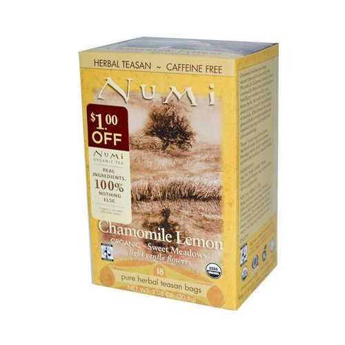 Numi Tea Chamomile Lemon Herbal Tea (6x18 Bag)