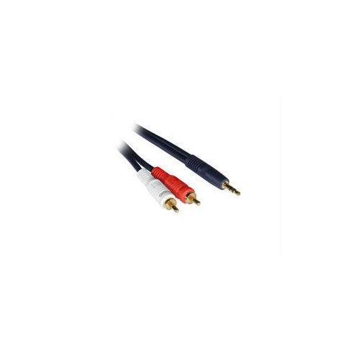 3FT VELOCITYANDTRADE; ONE 3.5MM STEREO MALE TO TWO RCA STEREO MALE Y-CABLE