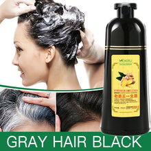 Cargar imagen en el visor de la galería, 1pc Mokeru Natural Fast Hair Dying Shampoo Ginger Hair Dye Permanent Black Hair Shampoo For Women and Men Gray Hair Removal
