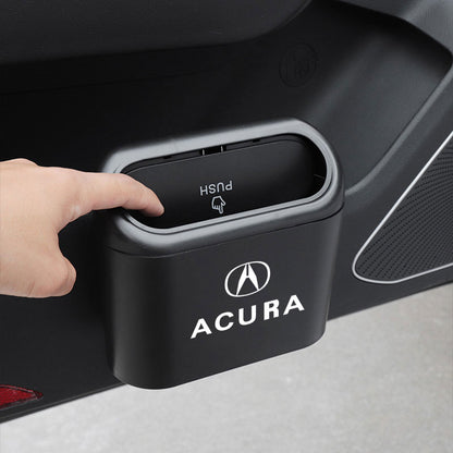 1pcs Car Trash Bin Hanging Vehicle Garbage Dust Case Storage Box For Acura RL Integra ILX TL TLX MDX RDX CL CSX RSX ZDX TSX NSX