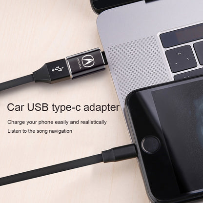 1pcs Car USB Type-C Converter Charging Adapter Auto Goods For Acura TSX 2004 2007 2008 2009 2010 TL Integta RSX RDX ILX MDX
