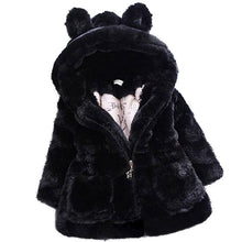 將圖片載入圖庫檢視器 2018 New Winter Baby Girls Clothes Faux Fur Coat Fleece Show Jacket Warm Snowsuit 1-7Y Baby Hooded Jacket Children&#39;s Outerwear
