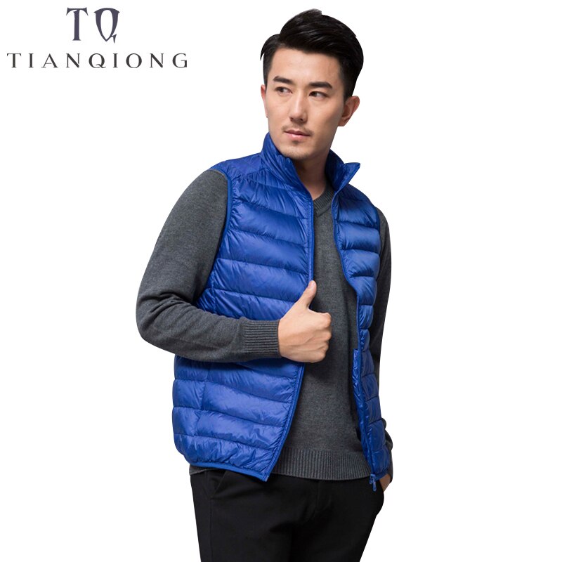 2019 New Men's Sleeveless Ultralight 90% White Duck Down Warm Vest Men's Casual Vest Men's Warm Jacket Outwear Waistcoat