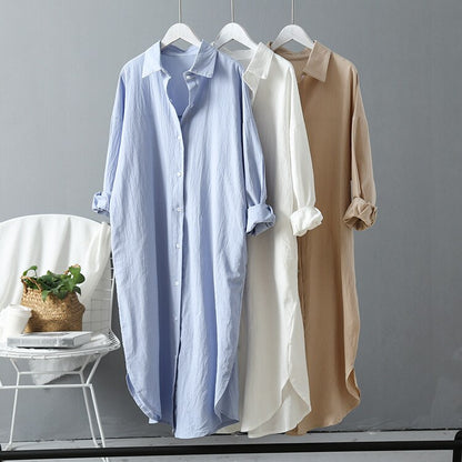 2019 New Women Long White Blouse Turn Down Collar Boho Summer Womens Tops And Blouses Women Shirts Blusas Roupa Feminina Clothes