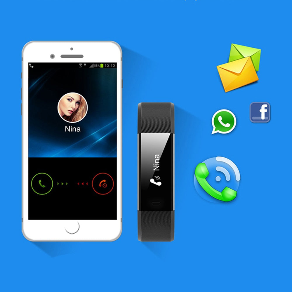 2019 Sport Bracelet Watch Women Men LED Waterproof Smart Wrist Band Heart rate Blood Pressure Pedometer Clock For Android iOS