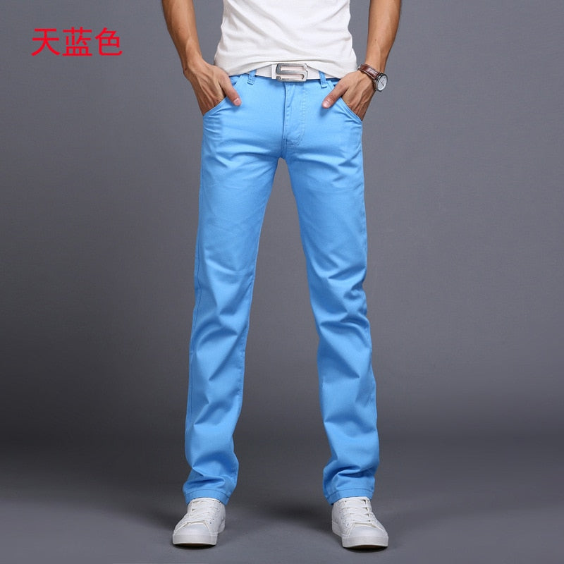 2019 Men's Casual Pants Cotton Slim Fit Chinos Fashion Trousers Male Brand Clothing Plus Size 9 colour 919