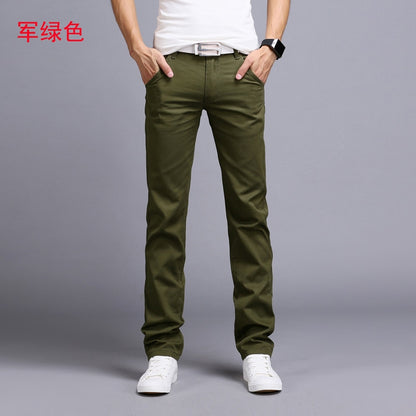 2019 Men's Casual Pants Cotton Slim Fit Chinos Fashion Trousers Male Brand Clothing Plus Size 9 colour 919