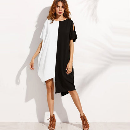 2019 Women's Summer Dress Plus Size Casual Blouse Shirt Dress 5XL Short Beach Shift Dresses Loose Short Sleeve Party Vestidos