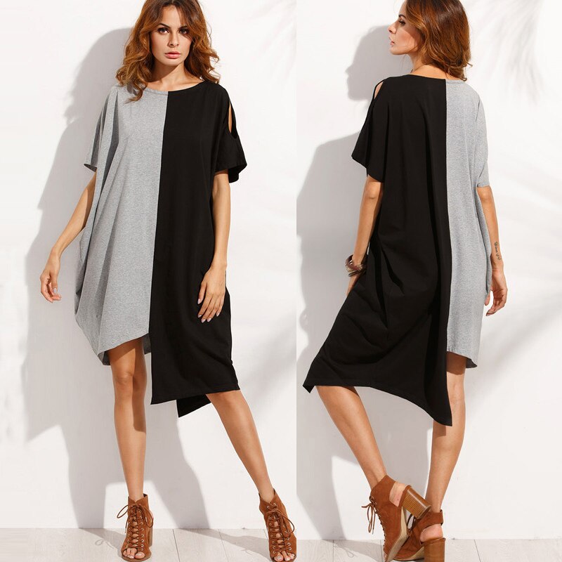 2019 Women's Summer Dress Plus Size Casual Blouse Shirt Dress 5XL Short Beach Shift Dresses Loose Short Sleeve Party Vestidos
