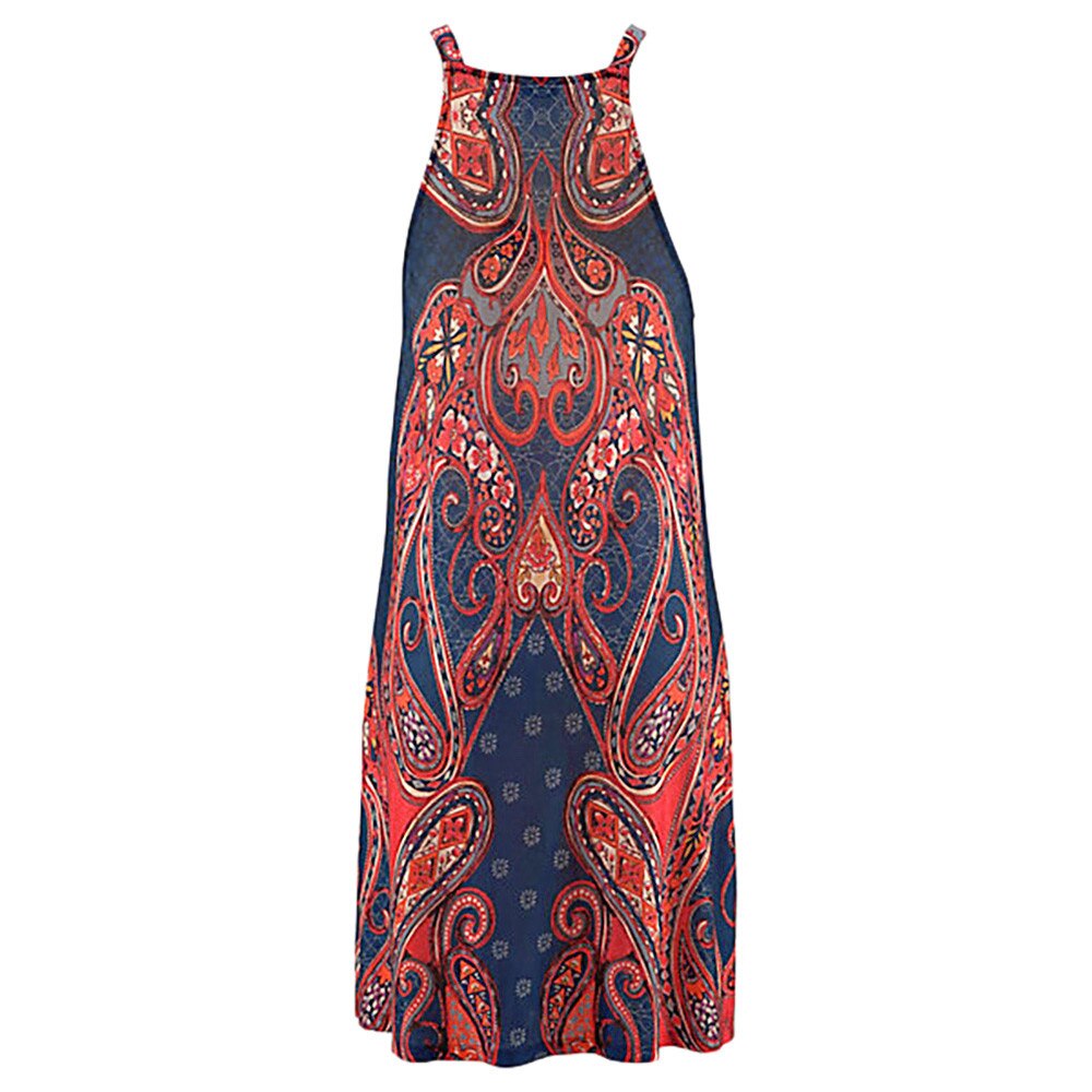 2019 Women Summer Dress Boho Style Floral Print Beach Dress Tunic Sundress Loose Mini Party Dress Vestidos Plus Size vestidos