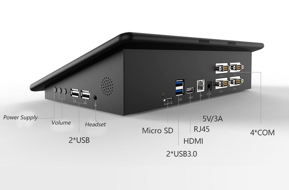 Kcosit 2020 Industrial Mini PC Desktop PC Tablet All In One 11.6 inch Windows 10 Pro J3355 4GB RAM RS232 POS Computers RJ45 M.2 Gaming