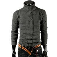 2020 Men's Thick Warm  Turtleneck Elasticity Sweater Sweater Irregular Fashion Tide Models Fitted British Shipping MLXLXXL