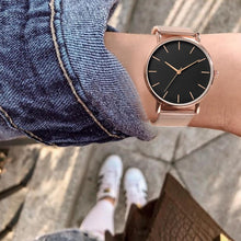 Load image into Gallery viewer, 2020 Mesh Belt Rose Gold ultra-thin Minimalist Women Watch montre femme Sport Wrist Watches zegarek damski Watch

