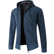 Load image into Gallery viewer, 2020 Men&#39;s Cardigan Hooded Collar Fleece Warm Sweaters Coat Men Coat Hoodies Jacket Thick Full  Solid Cardigan Male Coats
