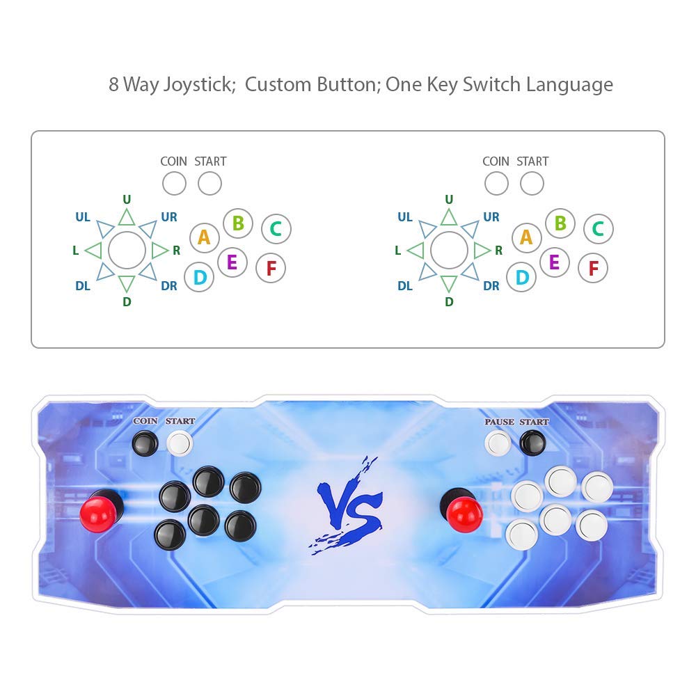 2020 Pandora Box X 3303 Arcade Game Acrylic console 2 Players joystick stick controller console HDMI VGA USB output TV PC