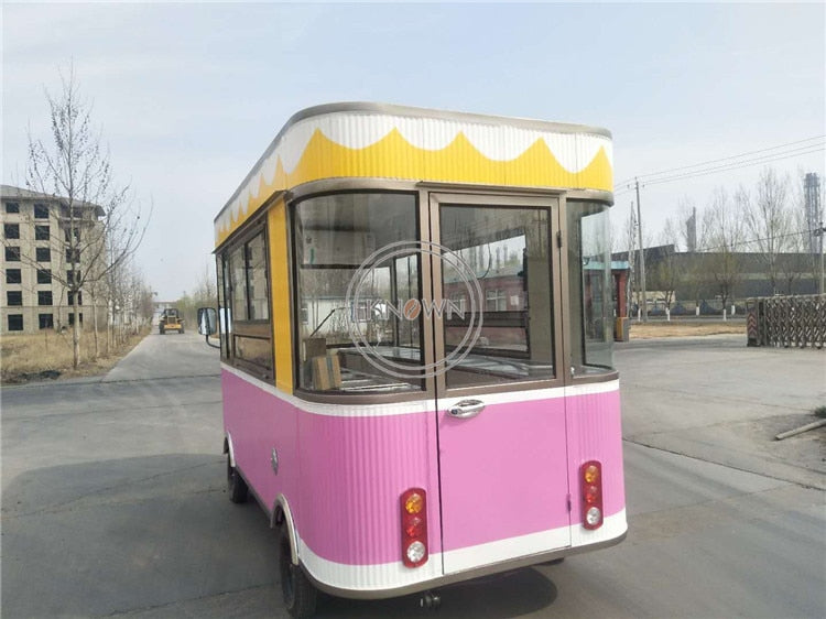 2020 style electric food cart popular street shop mobile  food store ice cream cart hot dog food cart with free logo