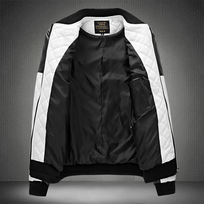 2021 Autumn and Winter Men's Leather Jacket Casual High-quality Classic Motorcycle Jacket Men's Thickened Stand-up Collar Jacket