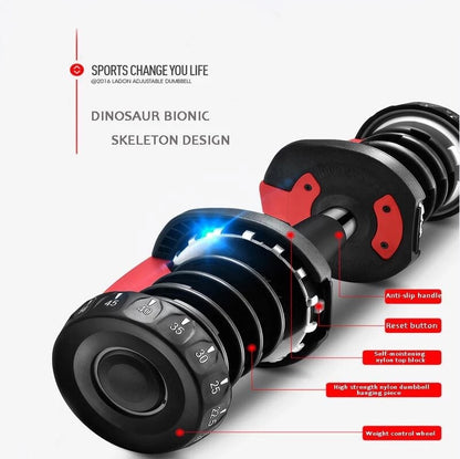 2021 Hot Sale 1Pair Adjustable Dumbbell 35Lbs Cheap Set  5-50 Lbs Quickly Adjust Automatic Smart Dumbbell Set for Fitness