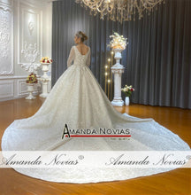 Load image into Gallery viewer, 2021 Amanda Wedding Dresses Real Work gelinlik Bridal Gown
