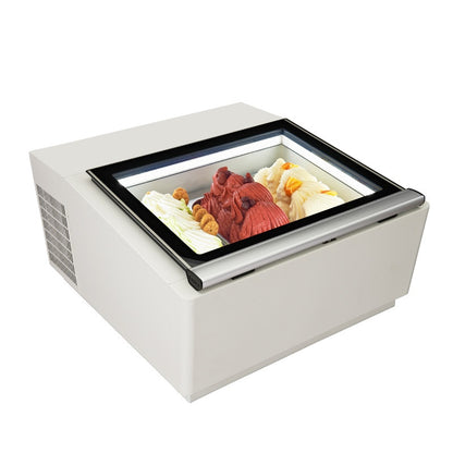 2021 Ice Cream Display Cabinet Desktop Direct Cooling Ice Display Freezer Small Ice Cream Cabinet 3-tray  FREE CFR BY SEA