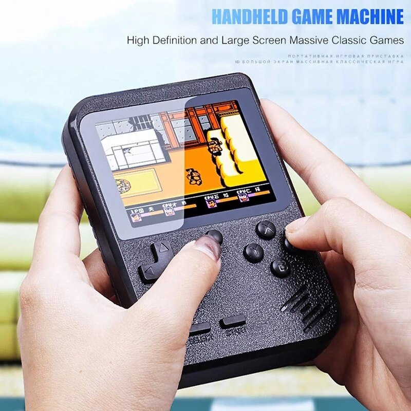 2021 New Built-in 400 Games 1000mAh Battery Retro Video Handheld Game Player Gamepad 2 Players Doubles 3.0 Inch LCD Game Boy