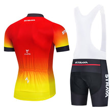 Load image into Gallery viewer, 2021 STRAVA Cycling Team Jersey 20D Bike Shorts Set Ropa Ciclismo MenS MTB Summer Pro Bicycling Maillot Bottom Clothing
