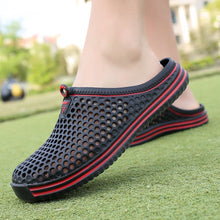 将图片加载到图库查看器，2021 Summer Slippers Men Hollow Out Breathable Beach Flip Flops Unisex Casual Slip-on Flats Sandals Men Shoes size 45 Zapatos
