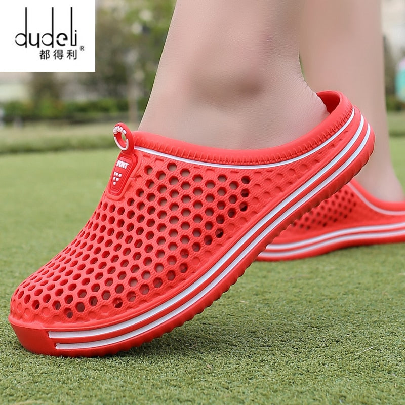 2021 Summer Slippers Men Hollow Out Breathable Beach Flip Flops Unisex Casual Slip-on Flats Sandals Men Shoes size 45 Zapatos