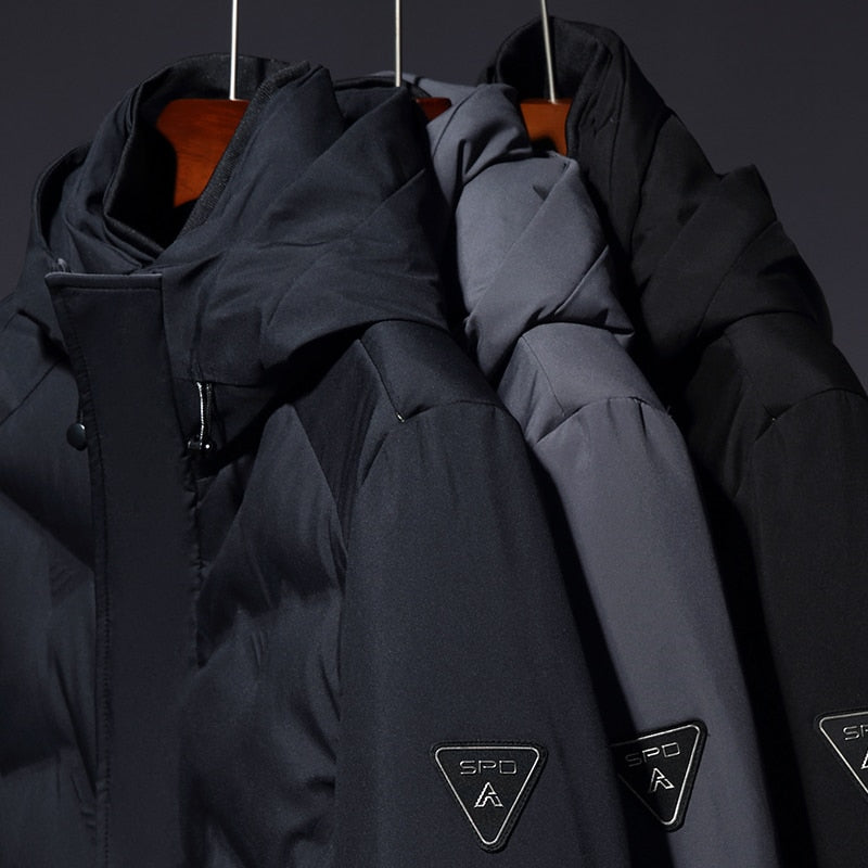 2021 Top Grade Winter Brand Casual Fashion Long Parka 90% White Duck Down Coat Men Windbreaker Jacket With Hooded Mens Clothes