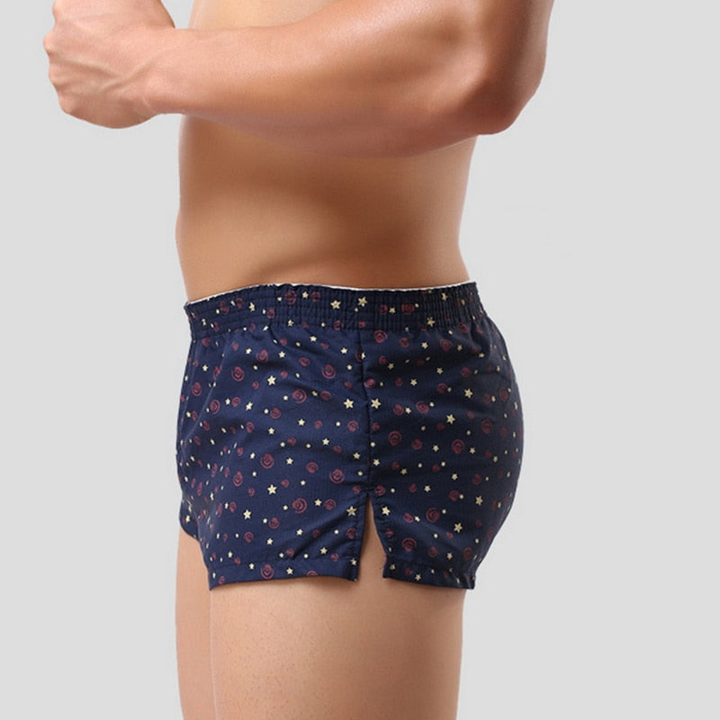 2021 Underwear Men Boxer Shorts Cotton Loose Breathable Sleepwear Boxers Dot Print Men Shorts Underwear Panties Boxer Homme