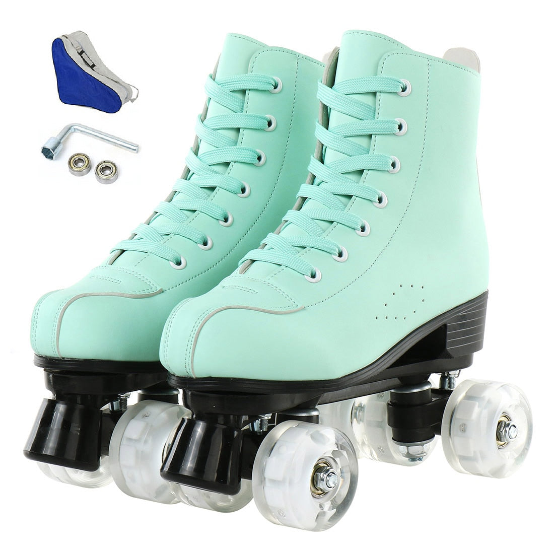 2021 Women & Men 5 Choice Pu Microfiber Roller Skates Skating Shoes Sliding Quad Sneakers Begin Europe Size 2 Row Adult 4 Wheels