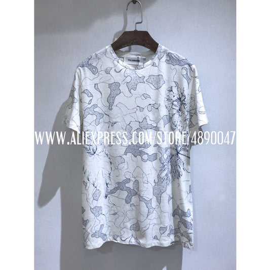 2021 high quality summer map printing T-shirt fashion girl top short sleeve printing T-shirt women's cotton linen T-shirt