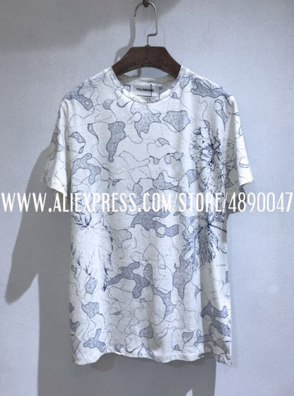 2021 high quality summer map printing T-shirt fashion girl top short sleeve printing T-shirt women's cotton linen T-shirt