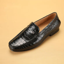 Cargar imagen en el visor de la galería, 2021 new trend crocodile belly leather formal oxford mens office loafers for men&#39;s high-end business casual dress wedding shoes

