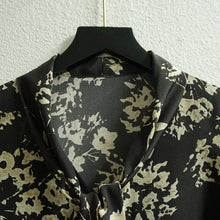 Charger l&#39;image dans la galerie, 2021 Elegant Blouse High Quality 100% Silk Flower Printed Long Sleeve Blouse Top
