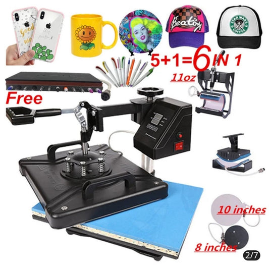 5 in 1 Heat Press Machine Sublimation Printer