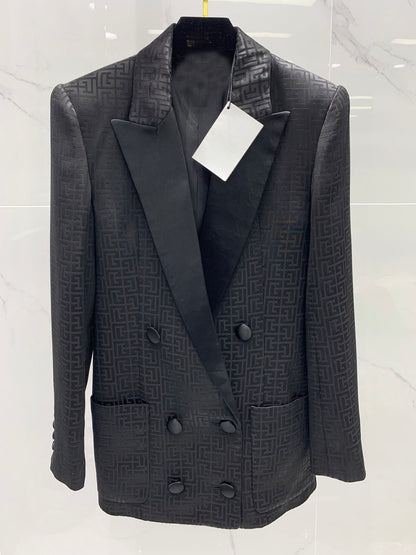 2021FW Autumn Luxury Suits Women Black Shoulder Padded Blazer Jacket With Casual Long Trouse Female Fashion Sets Gdnz 7.02