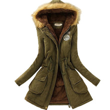 Cargar imagen en el visor de la galería, 2021wholesale New Parkas Female Women Winter Coat Thickening Cotton Winter Jacket Womens Outwear Parkas for Women Winter

