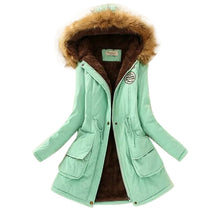Cargar imagen en el visor de la galería, 2021wholesale New Parkas Female Women Winter Coat Thickening Cotton Winter Jacket Womens Outwear Parkas for Women Winter

