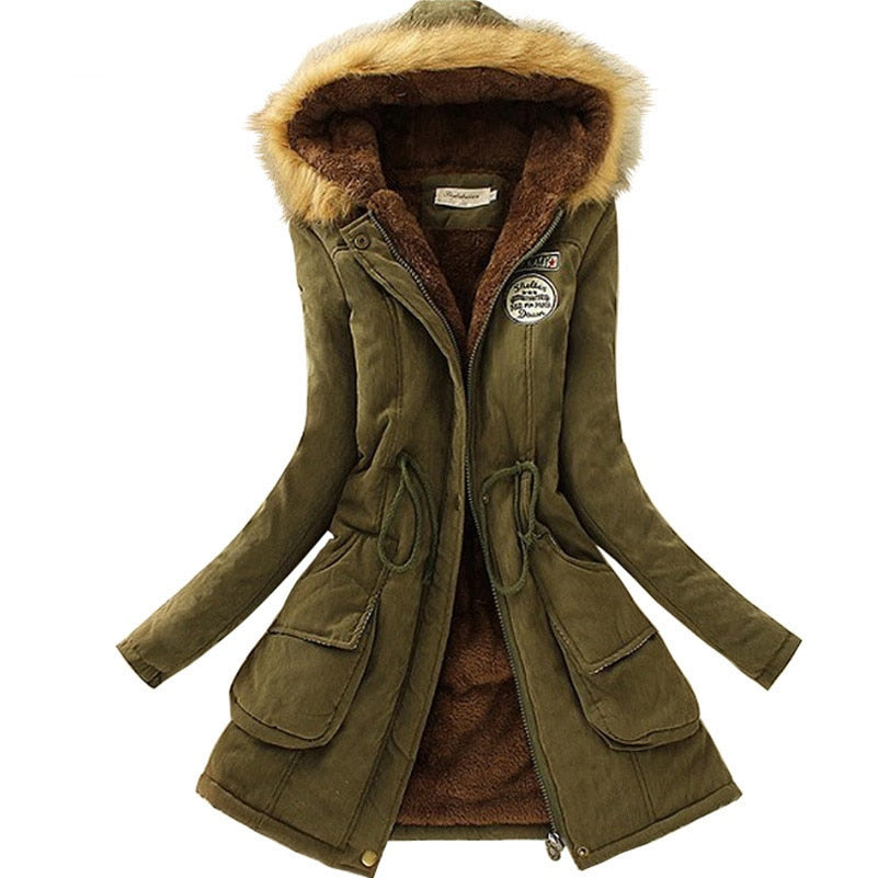 2021wholesale New Parkas Female Women Winter Coat Thickening Cotton Winter Jacket Womens Outwear Parkas for Women Winter