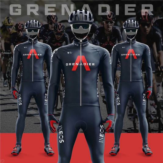2022 New INEOS Grenadier Winter Maillot Cycling Jersey Set Cycling Clothing Suit Mens Long Sleeve MTB Bike Road Pants Bib Ropa