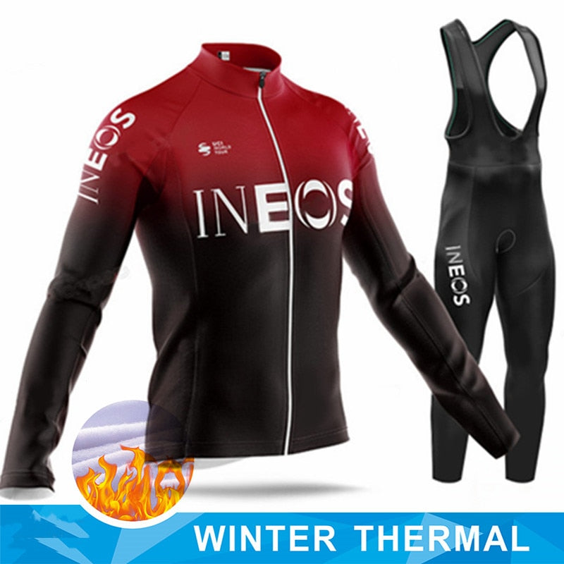 2022 New INEOS Grenadier Winter Maillot Cycling Jersey Set Cycling Clothing Suit Mens Long Sleeve MTB Bike Road Pants Bib Ropa