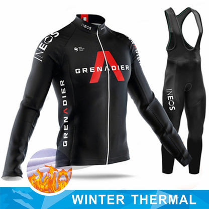 2022 New INEOS Grenadier Winter Maillot Cycling Jersey Set Cycling Clothing Suit Mens Long Sleeve MTB Bike Road Pants Bib Ropa