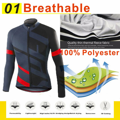 2022 Winter Thermal Fleece Cycling Jersey Set Racing Bike Cycling Suit Mountian Bicycle Cycling Clothing Ropa Ciclismo Bicycle