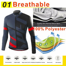 Cargar imagen en el visor de la galería, 2022 Winter Thermal Fleece Cycling Jersey Set Racing Bike Cycling Suit Mountian Bicycle Cycling Clothing Ropa Ciclismo Bicycle
