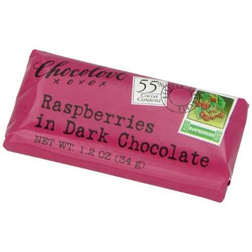 Chocolove Dark Chocolate Raspberry Mini Bar (12x1.2 Oz)