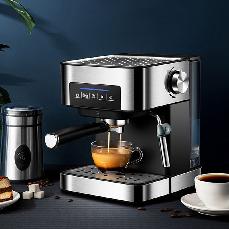 20Bar Espresso Coffee Maker Machine Semi-automatic Coffee Machine Household Italian Coffee Maker With Steam Function