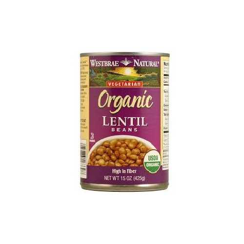 Westbrae Foods Lentil Beans Fat Free (12x15 Oz)