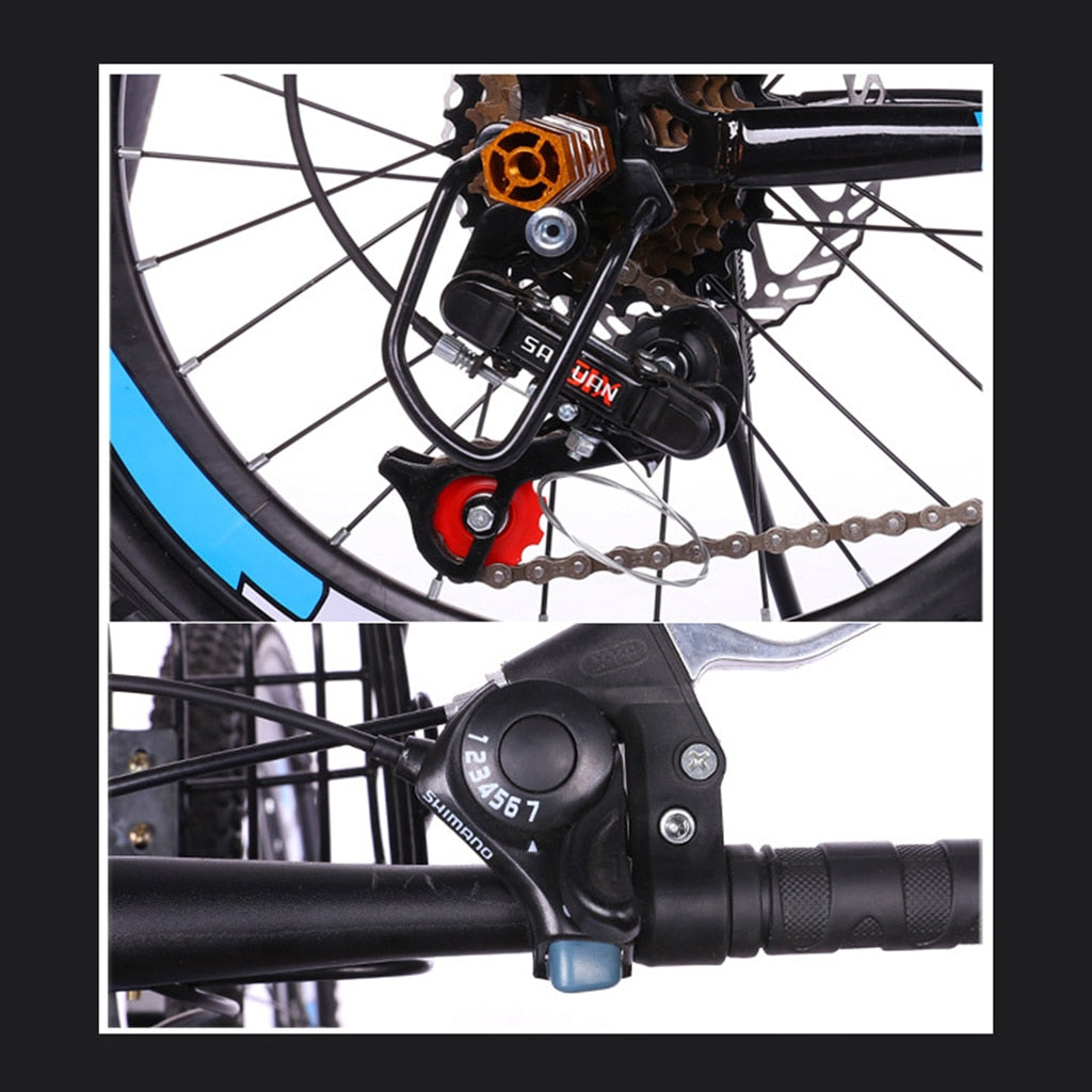 22 inch Kids Student Mountain Bikes Premium Carbon Steel Variable Speed Mountain Bike for Girls Boys